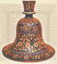 Hukka base , Silver enamelled 19th century