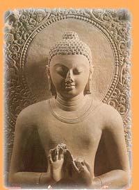 Buddha Statue at Sarnath Near Varanasi , Gupta Dynasty 5th century BC